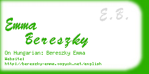 emma bereszky business card